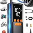 Tire Inflator Portable Air Compressor - Cordless Air Pump for Car Tires - 150PSI &10000 mAh Battery Portable Tire Inflator for Car with Pressure Gauge, Motorcycle, Ball, Mini Tire Pump for Bike