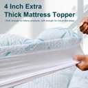 4 Inch Mattress Topper Memory Foam Cooling Bamboo King Size