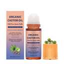 Organic Castor Oil Roller Ball,100% Pure Cold-Pressed-Free for Brows,Lashes Dry Skin & Face Travel Friendly Leakproof Amber Glass Bottle for Skin 1.7 fl oz (1 PCS) (A)