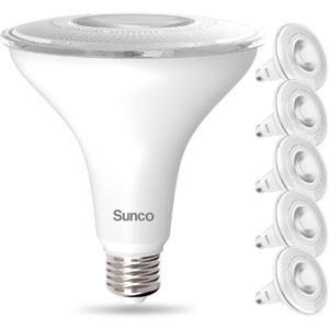 Sunco 6 Pack Outdoor Flood Light Bulb LED PAR38, Exterior Spotlight Bulbs, Weatherproof, 1050 LM, 13W (100W Equivalent), 4000K Cool White, Wet Rated, Dimmable, E26 Base UL (6 Count (Pack of 1))