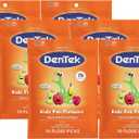DenTek Fun Flossers Kids Floss Picks with Wild Fruit Flavor, 75 Count, Pack of 6