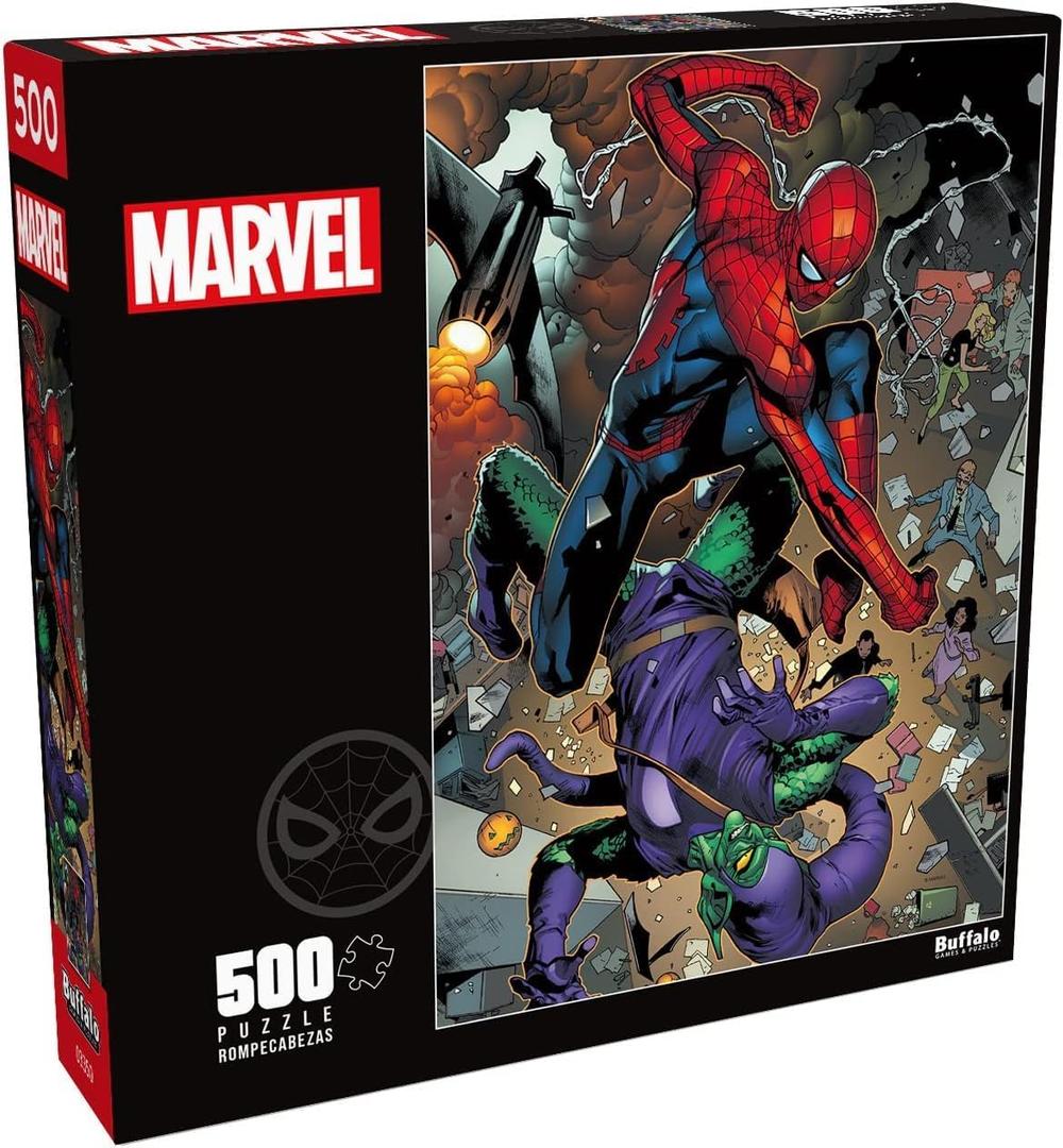 Buffalo Games - Marvel - Go Down Swinging - 500 Piece Jigsaw Puzzle for Adults -Challenging Puzzle Perfect for Game Nights - Finished Size is 21.25 x 15.00