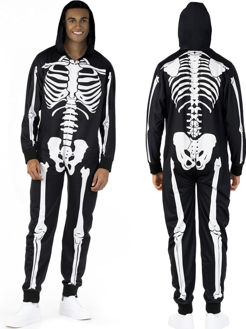 Morph Mens Skeleton Suit - Adult Skeleton Costume for Halloween, L