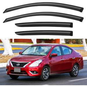 Window Visors Rain Guards Shield for 2012-2019 Nissan Versa Sedan, Out-Channel Window Vent Wind Deflectors Visors Shades for 12-19 Nissan Versa