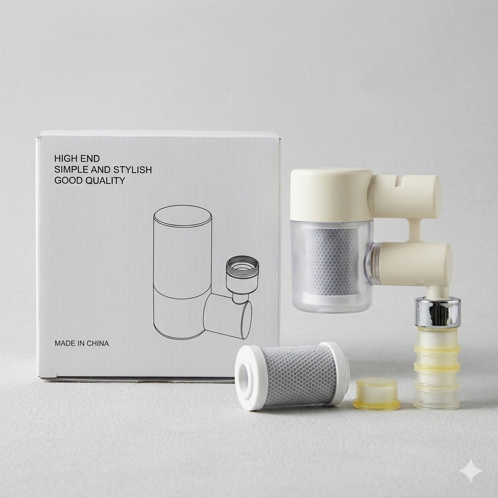 Faucet Mount Tap Water Filter, White