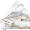 30-Sheet Marble Subway Tile Peel and Stick Tile, 4 in. x 12 in. Stone Composite Waterproof Backsplash Tiles for Kitchen, Bathroom, Fireplace(Gold Marble)