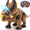 STEAM Life Remote Control Dinosaur Toys for Kids Light Up & Realistic Roaring Sound, Electronic Triceratops Dinosaur Toys, Dinosaur Robot Toy for Kids, Boy Toys for Ages 3-7 Years Old