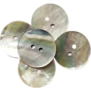 Natural Mother-of-Pearl Shell Buttons - AKOYA - 7 Sizes - Produced in Spain (20 mm) (Round)