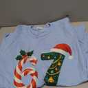 MOUSYA Christmas TShirt Women Merry Bright Colorful Letter Printed Sweatshirt Casual Long Sleeve Round Neck Pullover Tops (Sky Blue) Size L