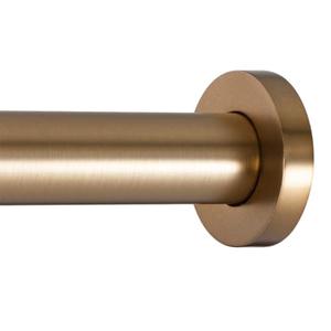 Ivilon Shower Tension Curtain Rod - Adjustable Spring Tension Rod for Shower Curtains, Bathroom, or Windows, Easy to Install, No Drilling Required, Rustproof, Adjustable 24 to 36 Inch Warm Gold