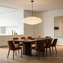 20 Inch Oval Paper Lantern Pendant Light, White Rice Paper Ceiling Lamp