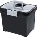 STERILITE Portable File Box, Black (ST1871-9004)