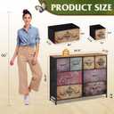 WLIVE Dresser for Bedroom with 8 Drawers, Wide Fabric Dresser for Storage and Organization, Bedroom Dressers, Chest of Drawers for Living Room, Closet, Hallway, Pattern