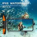 4 x Waterproof Phone Pouch, Waterproof Phone Case with Lanyard for iPhone, Samsung, IPX8 Cellphone Beach Dry Bag Kayak Cruise Ship Essentials 2Pack-7.5"