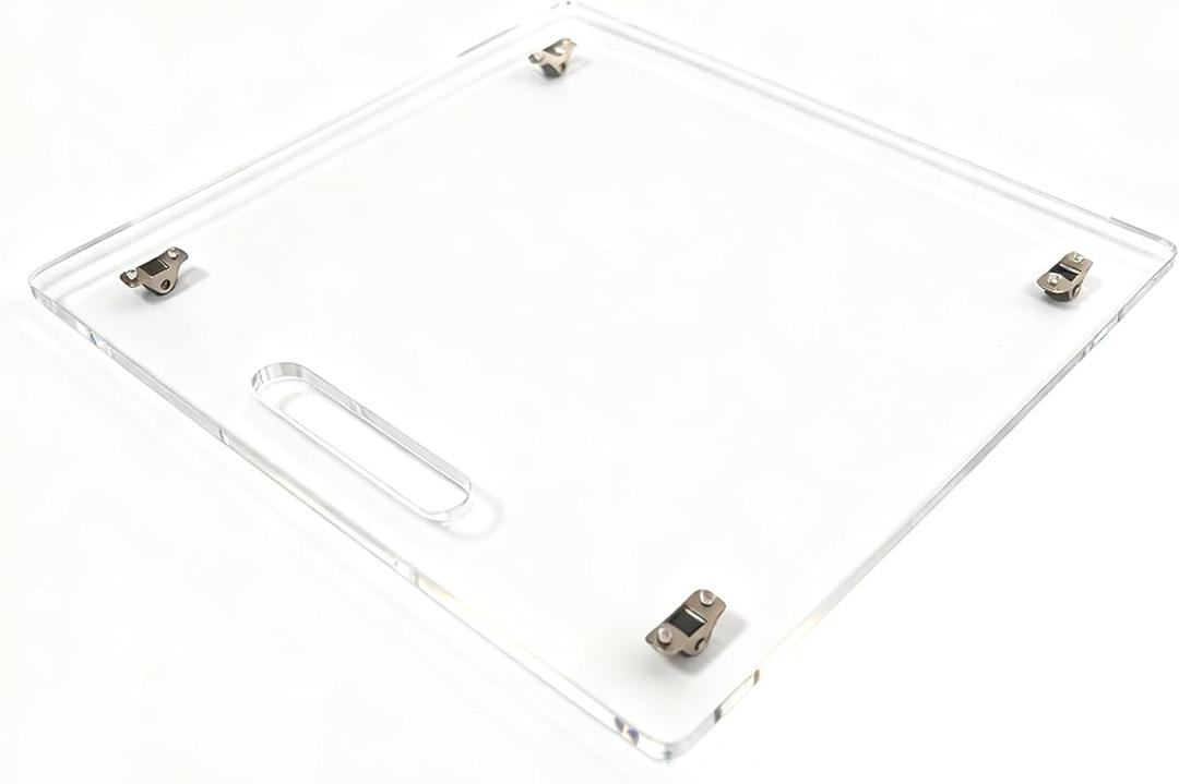 Acrylic Sliding Tray for Coffee Maker, Appliance Sliders with Rubber Wheels, Coffee Tray for Countertop,Sliding Tray for Coffee Maker,Slider Tray for Countertop Moving