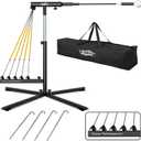 PLAYAPUT Baseball Softball Swing Trainer with 5 Power Bands,Auto Reset Baseball Training Equipment,Baseball Hitting Trainer,Height Adjustable 31-47 inches Softball Swing Trainer Improve Power,Speed