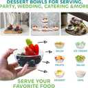 JoyServe Clear Mini Plastic Bowls - (Bulk 100 Pack) 6 Oz Disposable Premium Hard Plastic Dessert Bowls for Serving, Weddings, Catering, Parties, Salsa, Home or Event Party Supplies