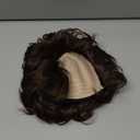 yuehong Short Brown Bald Old Man Wig Fluffy Receding Hairline Wig Heat Resistant Synthetic Fibers Soft Breathable Costume Hair(Brown)