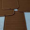 4 - Pack Multi - Purpose Silicone Mats | Heat Resistant Pot Holders for Kitchen | Non - Slip Hot Pads for Hot Pots, Pans & Quartz Countertops | Gray Kitchen Mats (Brown)