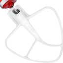 K45B Coated Flat Beater Compatible with KitchenAid Paddle for Mixer, KitchenAid Accessories and Attachments for 4.5-5 Quart Tilt-Head Stand Mixer，White