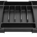 Extra Large Expandable Silverware Organizer, BPA-Free Food-Safe Cutlery Drawer Organizer with Adjustable Width for Spoons Forks Knives