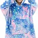 REDESS Blanket Hoodie Sweatshirt, Wearable Blanket Oversized Sherpa with Sleeves and Giant Pocket, Cozy Hoodie for Adult Kids