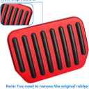 Red Aluminum Gas Brake Pedal Cover Compatible for 2022-2026 Tesla Model Y(Juniper), Compatible for 2018-2026 Model 3 (Highland) Accessories Anti Skip Foot Pedal Cap
