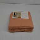 AMWAN Peach Pink Color Queen Orange 100% Knitted Cotton Comforter Cover Solid Color Duvet Cover Hotel Quality Luxury Bedding Set 1 Duvet Cover with 2 Pillowcases (Queen(90"x90"))