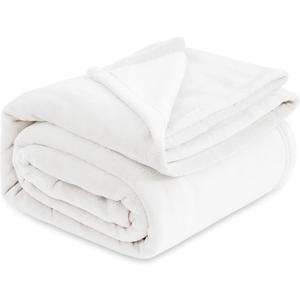 Bedsure Fleece Blankets King Size White - Bed Blanket Soft Lightweight Plush Cozy Fuzzy Luxury Microfiber, 108x90 inches