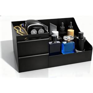 Pebblini Cologne Organizer for Men, Perfume Organizer, Cologne Stand for Bathroom Countertop, Dresser or Bedroom Storage, Gift for Men