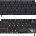 Backlit Replacement Keyboard Compatible with Dell XPS 15 9500 P91F 9510 9520 XPS 17 9700 P92F 9710 9720, Precision 5550 5560 5570 5750 5760 5770 with Backlight