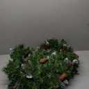 9 Feet Pre-Lit Christmas Garland, Mixed Pine Decorated with Frosted Berries, Pinecones, 50 LED with Timer, Battery Operated, for Mantle Staircase Indoor and Outdoor (Green White)