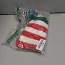 Elf Santa Beanies for Adults, Red Green White Striped Soft Knitted Christmas Hat for Xmas Holiday Party Accessories