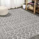JONATHAN Y Boho Vintage Diamond Gray/Ivory Indoor Area Rug 3X5 ft, Moroccan Hype for Living Room, Bedroom, Kitchen, Office, Easy-Cleaning, High Traffic, Pet-Friendly, Non-Shedding (MOH101C-3)