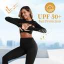 Hiball Workout Bolero Shrug Crop Top Long Sleeve Women, Sports Shrug Cropped Shirts, Cooling Shawl Arm Sleeves (Black, L)