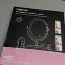 Auxmir 8'' Wall Mounted Lighted Makeup Mirror, 3200mAh Rechargeable Double-Sided 1X/20X Magnifying Mirror with Light, Touch Dimmable 3 Color Light, 360 Rotation Foldable Extended Arm, Chrome