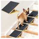 TNELTUEB 3 Pack Upgraded Dog Ramps for Stairs, Adjustable Stair ramp for Dogs,Portable Dog Stairs with Mat for Small Dogs and Cats, Non-Slip Pet Steps for Elderly or Injured Pets