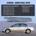 Window Seal Weather Stripping Moulding Trim Rubber Seal Belt Weatherstrip for Honda Civic 2006-2011 4-Door Sedan Replaces#72450-SNA-A01 72410-SNA-A01 72950-SNA-A01 72910-SNA-A01