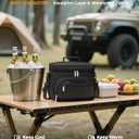 Lunch Boxs for Women/men Insulated Lunch bag,Leakproof Lunchbox with Adjustable Shoulder Strap for Adults,Soft Cooler Tote Bag for Office Fitness Picnic Beach Travel - Black 12-Can(8L)