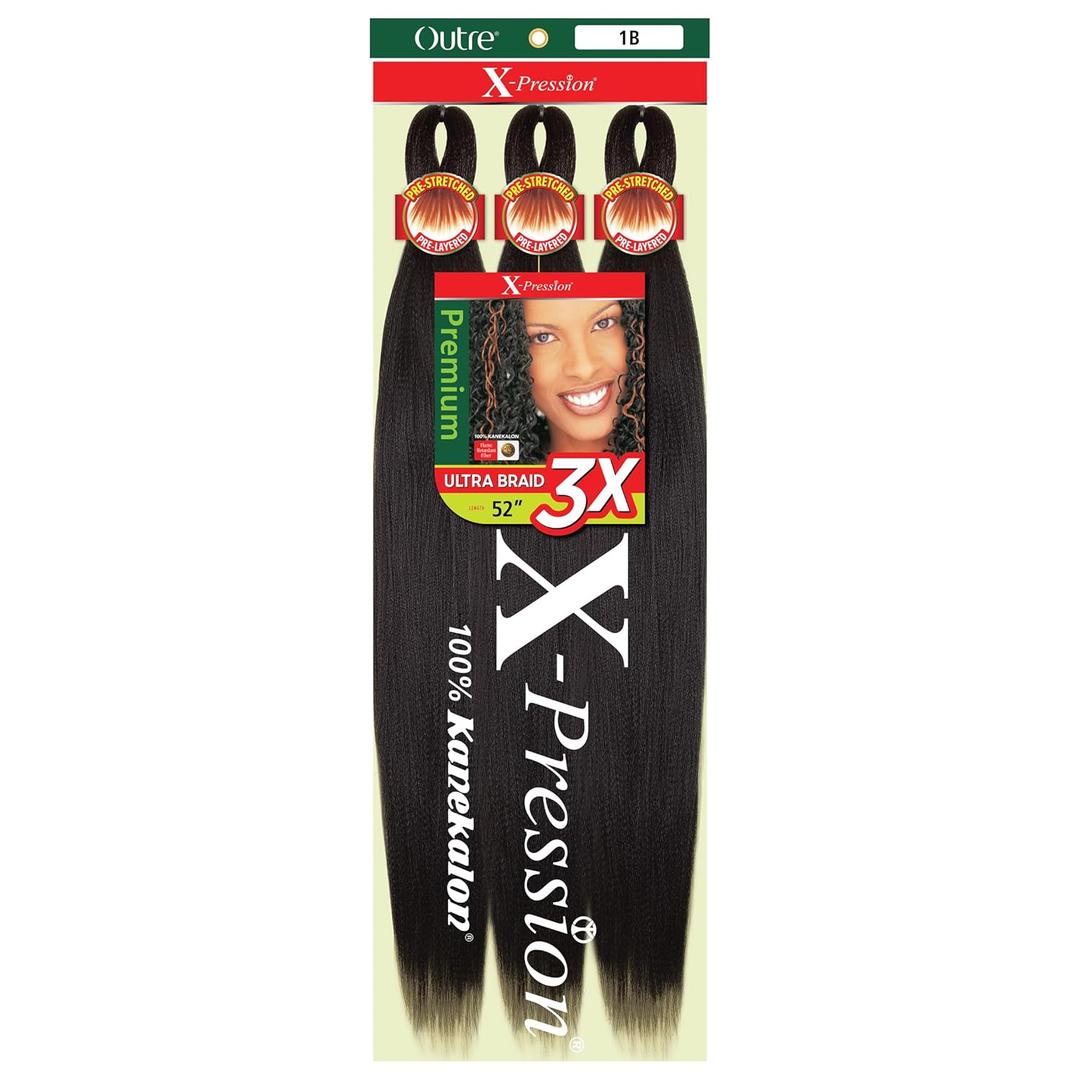 Outre X-Pression Braid - Pre Stretched Braid 52" 3X (3 Pack, M4/27/30)