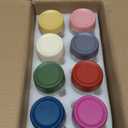 4oz 8Pack Glass Dressing Jars with Leakproof Lids, Containers for Sauce, Salad Dressing, Dips & Snacks Reusable Glass Food Storage Cups for Lunch Box & Meal Prep(4oz-8Pack)