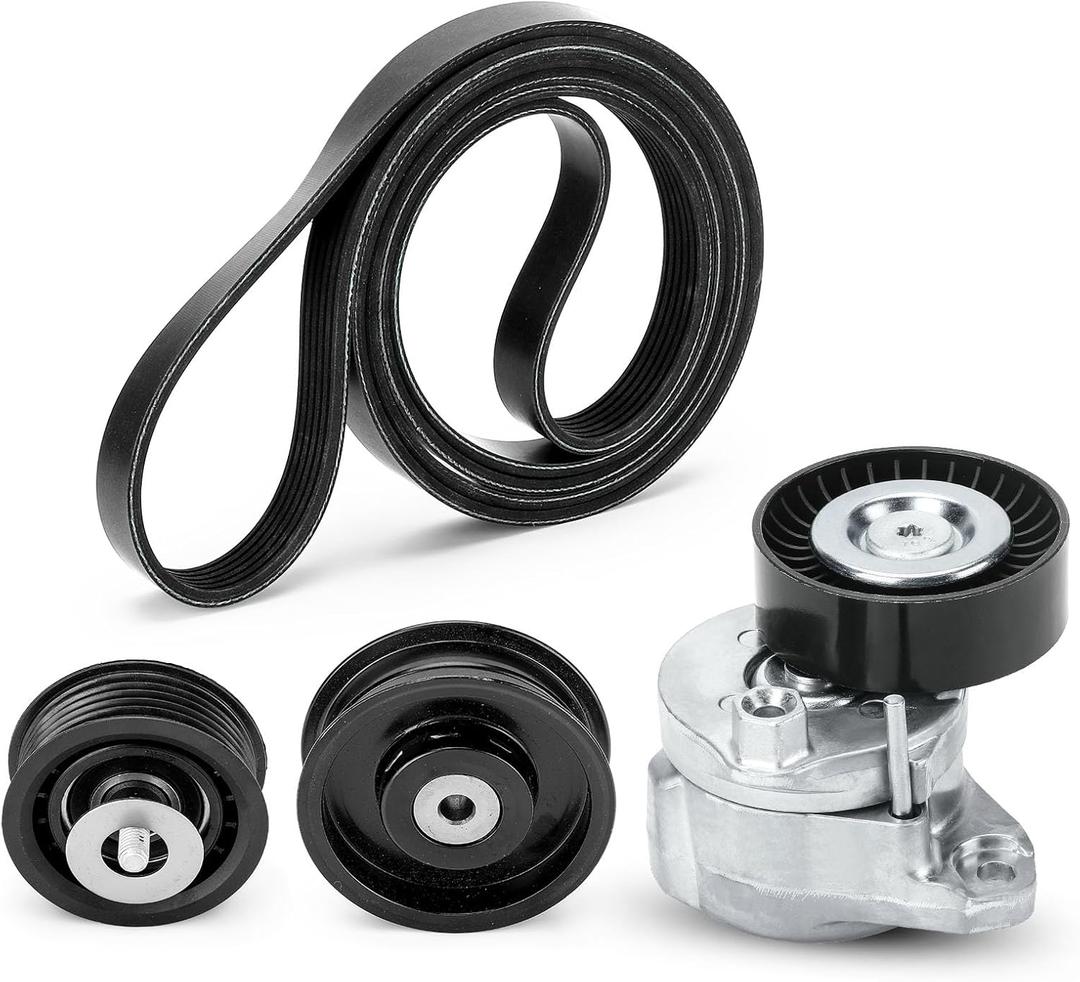 2722000270 Engine Belt Tensioner & Idler Pulley Serpentine Belt kit For Mercedes-Benz C300 C350 E350 E550 S550 ML350 ML550 SLK350 CLK350 R350 Replaces# 2722000270, 2722021019, 2722021419, 6pk2404