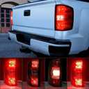 Wildwolf Tail Lights for Chevy Silverado 2007-2014-1500 2500 3500 2500HD 3500HD - Rear Brake Turn Signal, Black border, Rear Left Drive Side