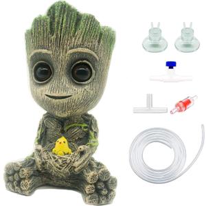 AnxunJim Aquarium Groot Air Bubbler Decorations Fish Tank Air Stone Set