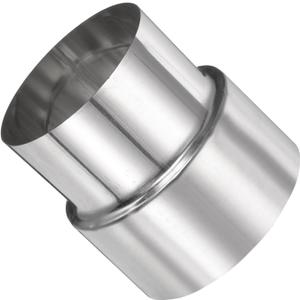 PATIKIL 3.1" ID to 2.8" OD Exhaust Adapter Reducer Connector, Universal Stainless Steel Stove Pipe Round Duct Coupler Fitting for Water Heaters Wood Stoves Fireplaces Camping