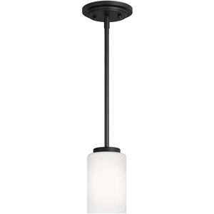 Generation Lighting 61160-112 Oslo One - Light Mini-Pendant Hanging Modern Fixture, Midnight Black