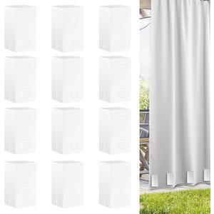 24 Pcs Outdoor Curtain Weights,Plastic Wrapped Waterproof Curtain Weights for Patio Pergola Cabana Gazebo Outdoor Magnetic Weights Bottom Square Weight for Heavy Wind,Outside Curtain,Mosquito,Flags