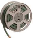 Suncast 100 Ft. Wall Mount Hose Reel Side Winder for Yard, Garden, Space-Saving Design, Easy Hose Storage, Fully Assembled, Taupe (Open Box), Made in the USA