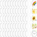 60 Pieces Transparent Acrylic Circle Discs Thick Round Acrylic Sheets Blanks Clear Round Ornaments for DIY Projects and Crafts(1.5 Inch)