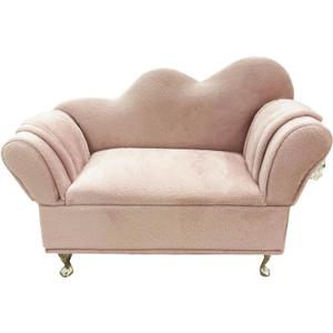 DD-life Openable Sofa Box Couch Jewelry Box,Miniature Sofa Velvet Chair Earrings Necklace Bracelet Storage Box, Gift for Girls and Women Jewelry Box (Pink, Style 3)